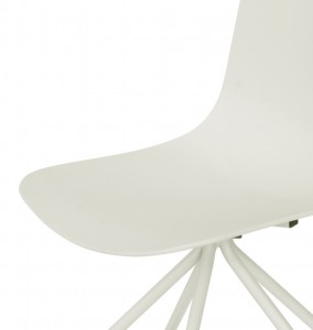 novo deseño simple cadeira de plástico moderna sen brazos con rodas