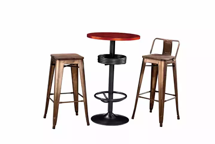 Bar stoly mebelinde metal bar taburlarynyň çydamlylygy we nepisligi