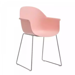 Modernong Designer Chair Plastic Metal Legs Dining Chair F803-1