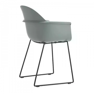 Modern Designer Chair Plastic Metal Legs Dining Chair F803-1