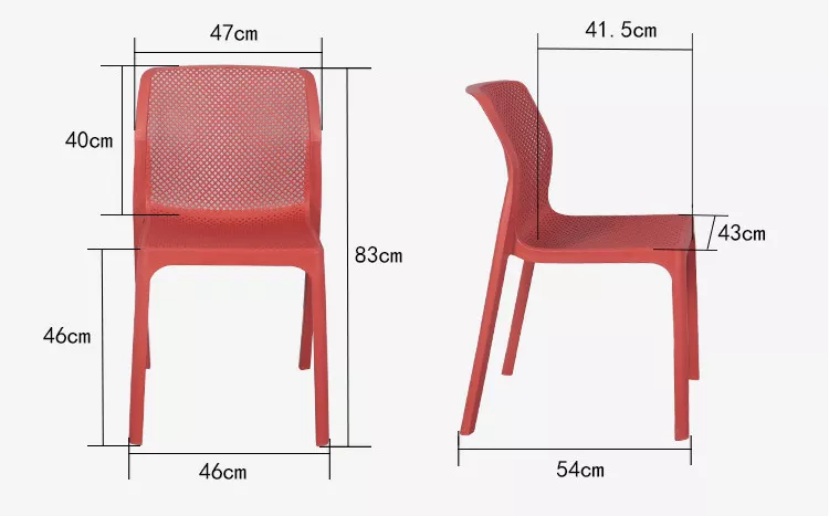 Cheap Sale Armless Plastic Restaurant Dining Chair