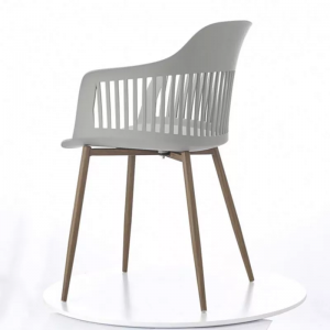 PP Metal Legs Hollow Out Plastic Chair F810#2