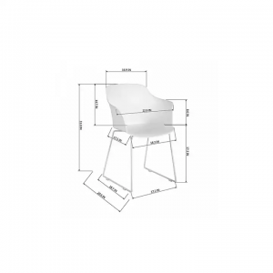 Modern Plastic Stable Metal Legs Dining Chair BV-3