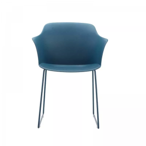 Moderns plastmasas stabils metāla kājas ēdamistabas krēsls BV-3