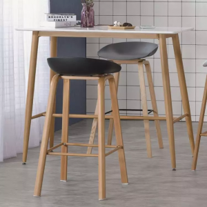 Plastic Bar Stool Solid Wood High Bar Chair 1679-Metal