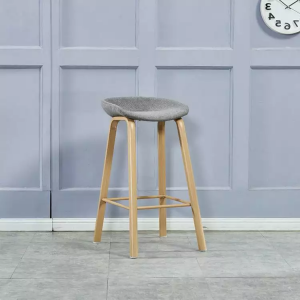 Plastic Bar Stool Solid Wood High Bar Chair 1679-Metal