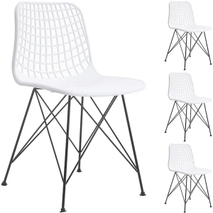 Wholesale Plastic Dining Chair With Metal Leg 1691-2