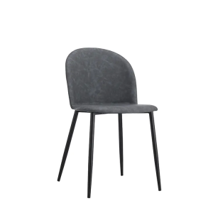 Eetkamerstoelen van leer en metaal F808-PU