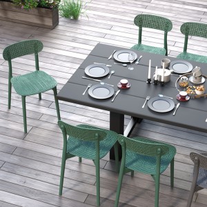 Furnitur Outdoor Kursi Plastik Stackable 1737