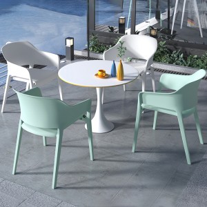 Furnitur Taman Plastik Kursi Makan Modern 1798