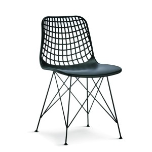 Plastic Chair 1691# Mesh Back with 3 Types of Metal Legs