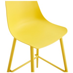 sedia sgabello da bar in plastica di nuovo design all'ingrosso con gambe in metallo - 1699 giallo