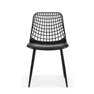 Plastic Chair 1691# Mesh Back with 3 Mefuta ea Maoto a Tšepe