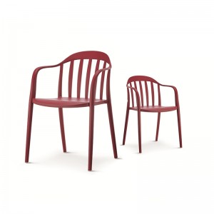 Forman Plastik Mèb Restoran Famous Design Stackable Sal Manje chèz Chaise ak pri bon mache - 1765 Wouj