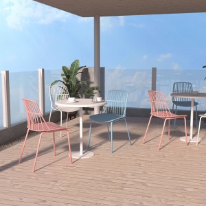 Mobiliario de exterior moderno cadeira de plástico para patio 828