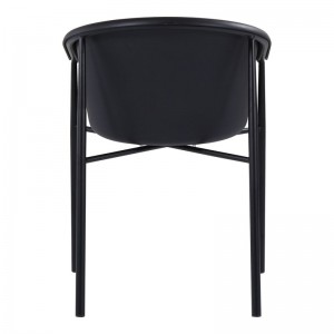 Arm Plastic Chair Supplier Big Plastic Chair – Black F802