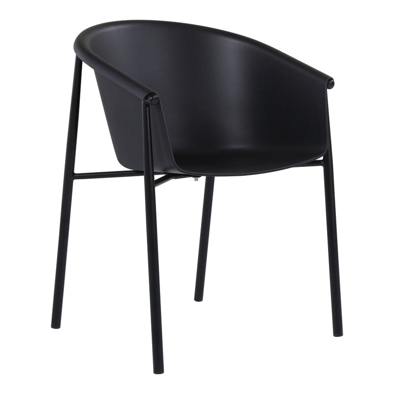 Hot-selling Plastic Chair Table Set -
 Arm Plastic Chair Supplier Big Plastic Chair – Black F802 – Forman